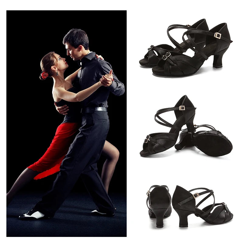 sapatos modernos de pole dance, salsa tango, salto alto ajustável, sapatos latinos para meninas