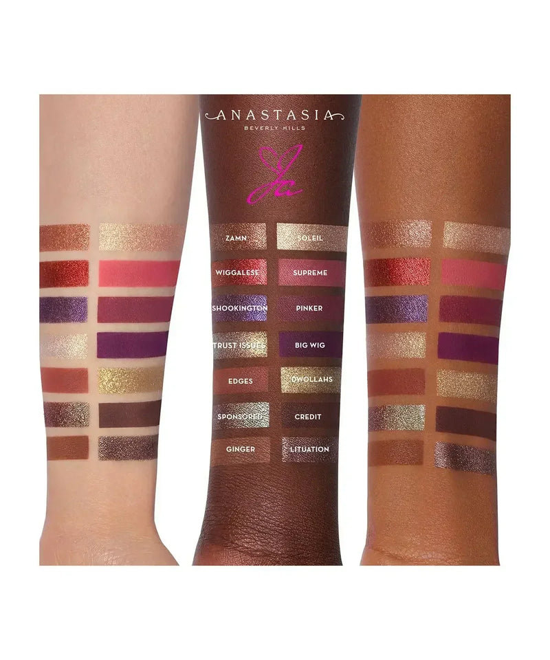 Kit Paleta de Sombras Anastasia, Paleta de Maquiagem, Hollywood, 7 Cores, Brilho Nu, Jackie Aina, 14 Cores