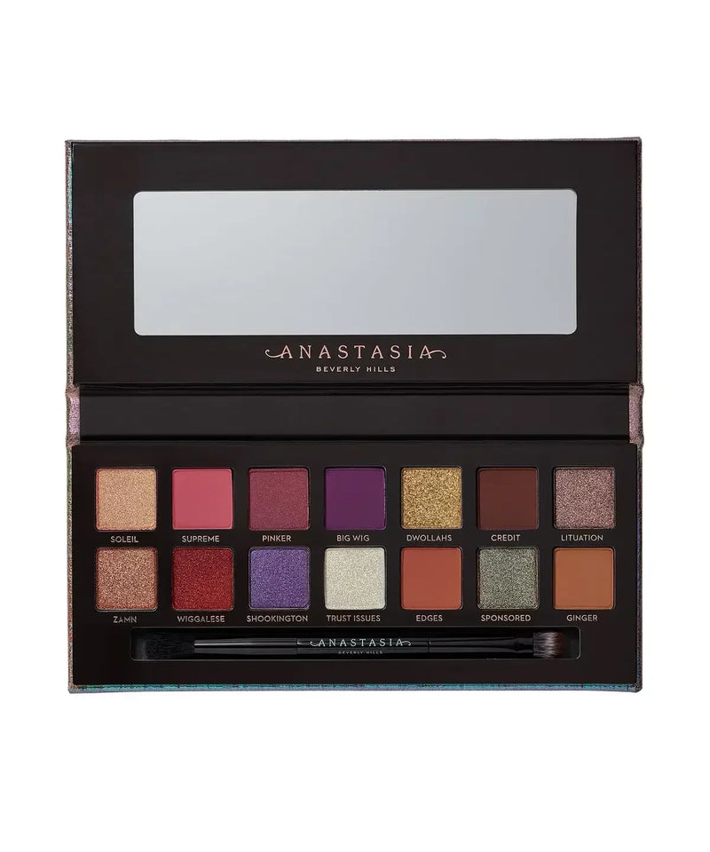 Kit Paleta de Sombras Anastasia, Paleta de Maquiagem, Hollywood, 7 Cores, Brilho Nu, Jackie Aina, 14 Cores