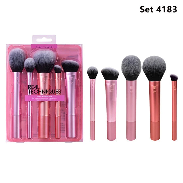 Pincéis de maquiagem profissional Set, macios macios cosméticos, Fundação, pó, rosto, sombra, mistura, ferramentas de beleza