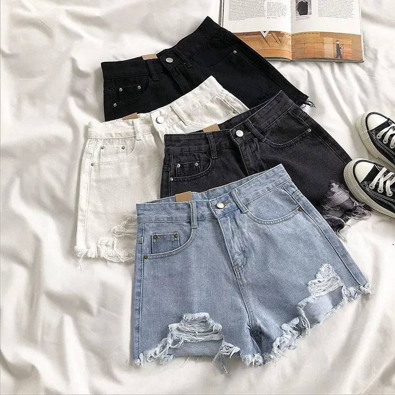 Shorts feminino verão casual cintura alta